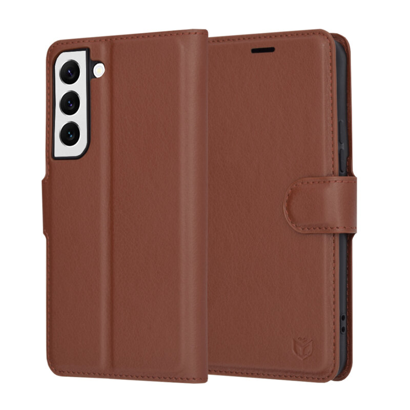 Husa Samsung Galaxy S22 5G Techsuit Leather Folio, maro