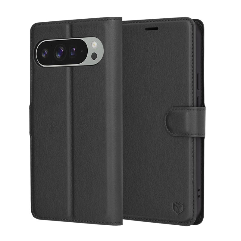 Husa Google Pixel 9 Pro XL Techsuit Leather Folio, negru