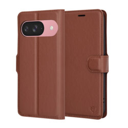 Husa Google Pixel 9 Techsuit Leather Folio, maro