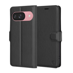 Husa Google Pixel 9 Techsuit Leather Folio, negru