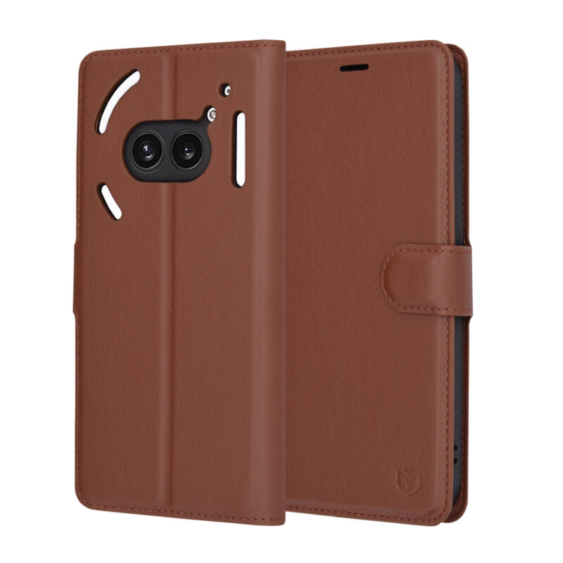 Husa Nothing Phone (2a) Plus Techsuit Leather Folio, maro