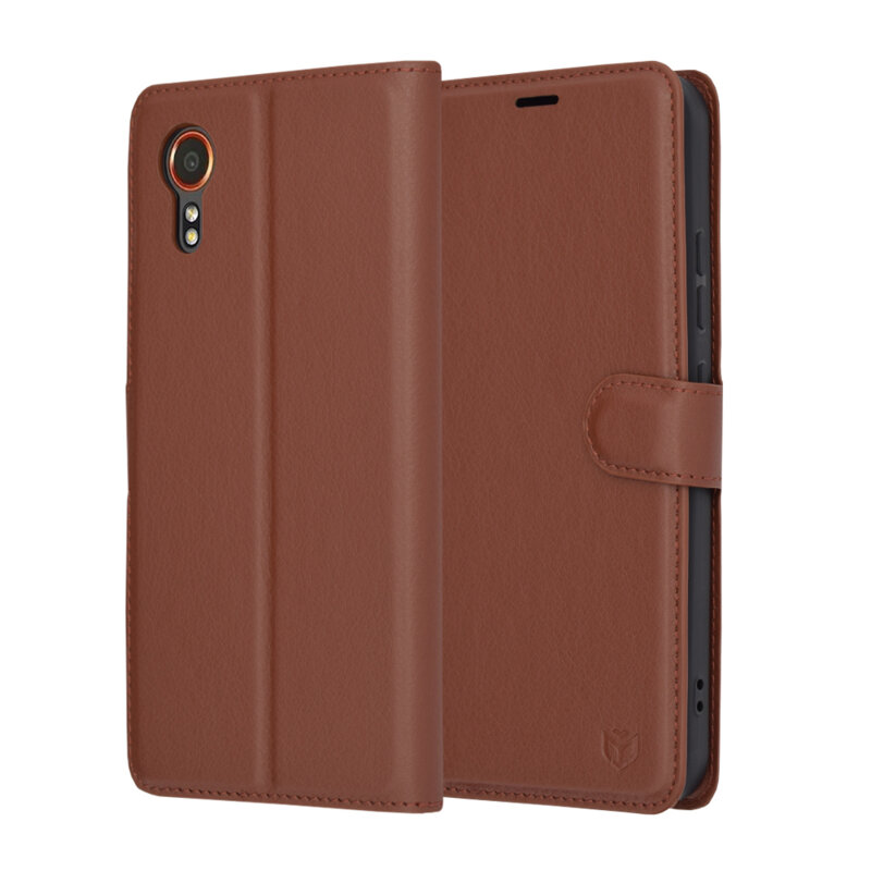 Husa Samsung Galaxy Xcover7 Techsuit Leather Folio, maro