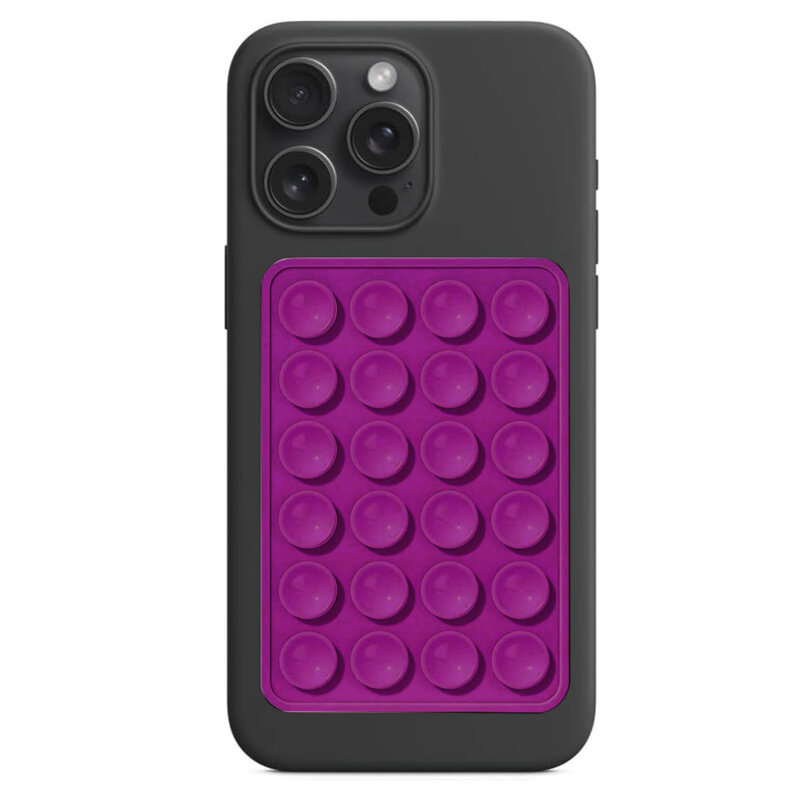 Suport adeziv cu ventuze pentru telefon Techsuit SP-PAD, mov