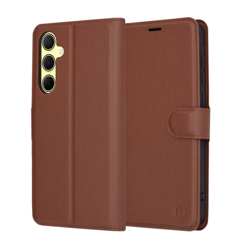 Husa Samsung Galaxy A35 5G Techsuit Leather Folio, maro