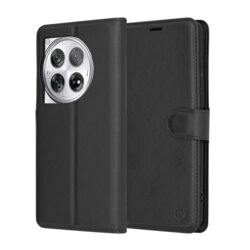 Husa OnePlus 12 Techsuit Leather Folio, negru
