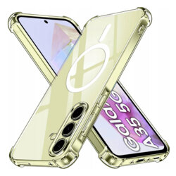 Husa Samsung Galaxy A35 5G Techsuit Shockproof Clear Silicone MagSafe, transparenta