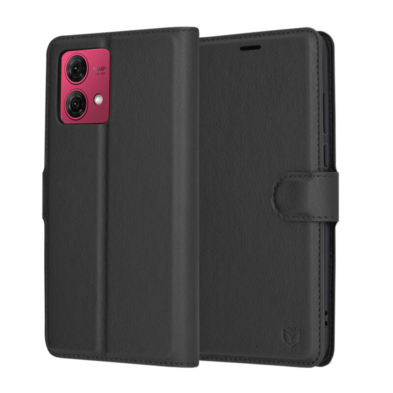 Husa Motorola Moto G84 Techsuit Leather Folio, negru