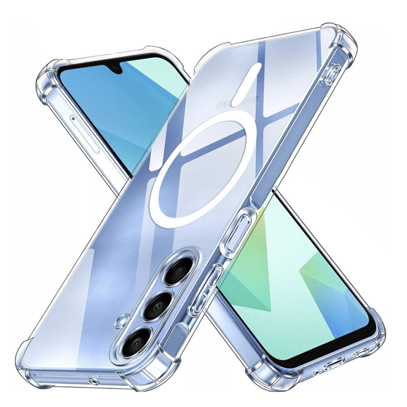 Husa Samsung Galaxy A16 4G Techsuit Shockproof Clear Silicone MagSafe, transparenta