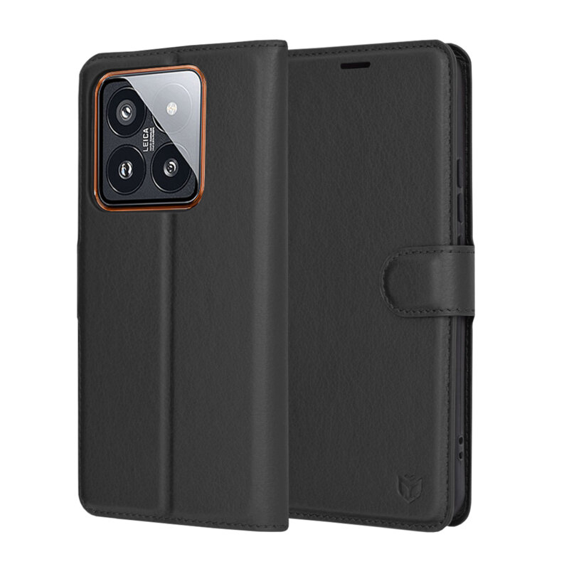 Husa Xiaomi 14 Pro Techsuit Leather Folio, negru