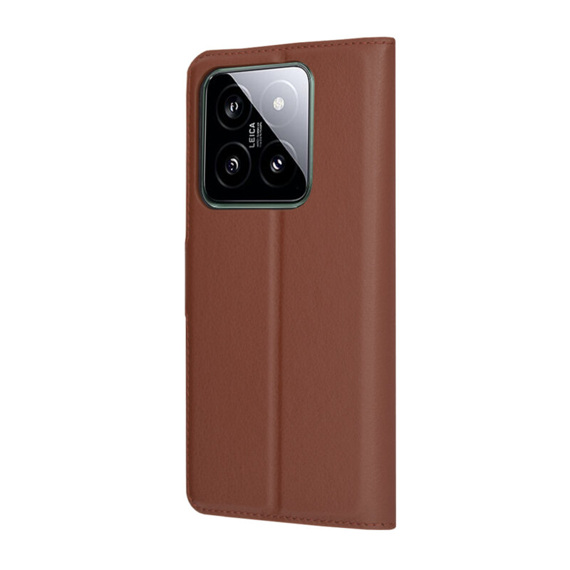 Husa Xiaomi 14 Techsuit Leather Folio, maro