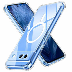 Husa Google Pixel 8a Techsuit Shockproof Clear Silicone MagSafe, transparenta