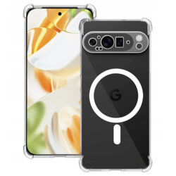 Husa Google Pixel 9 Pro Techsuit Shockproof Clear Silicone MagSafe, transparenta