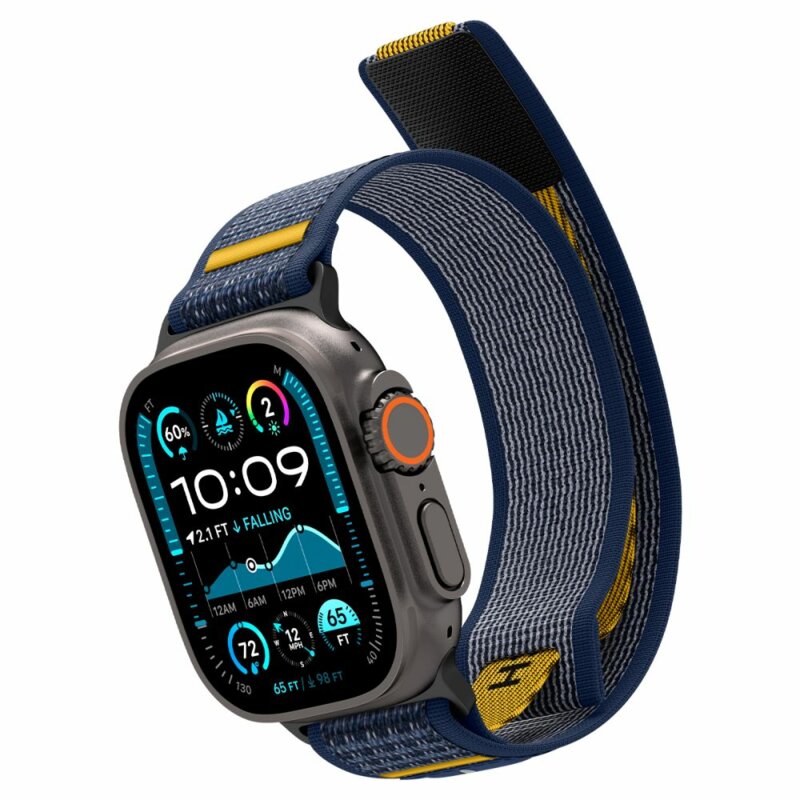 Curea Apple Watch 10 46mm Spigen Athlex Air, bleumarin