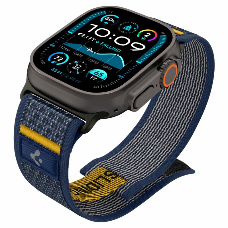 Curea Apple Watch 10 46mm Spigen Athlex Air, bleumarin