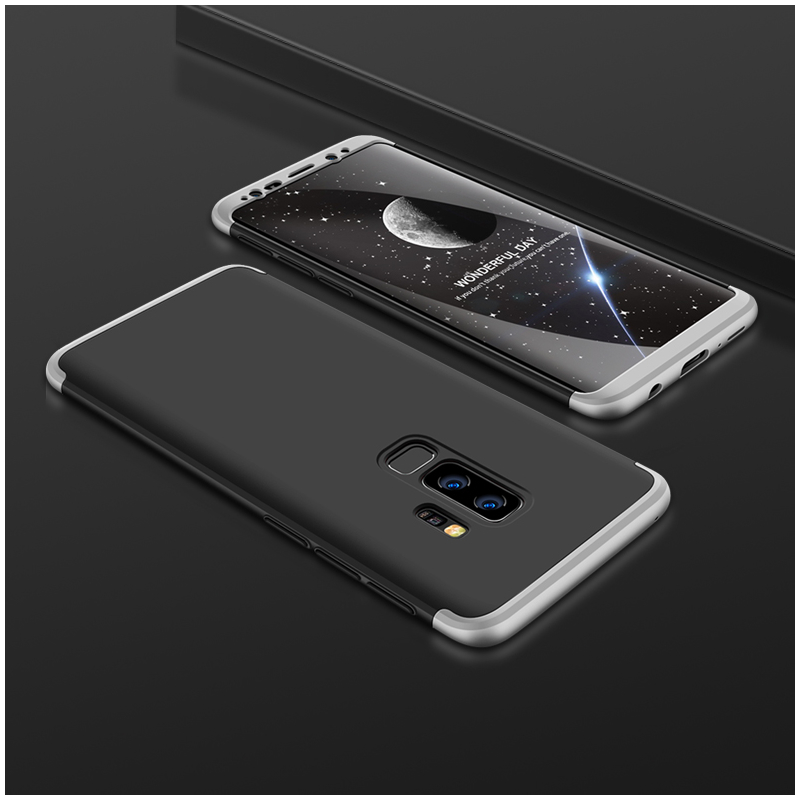 Husa Samsung Galaxy S9 Plus GKK 360 Full Cover Negru-Argintiu