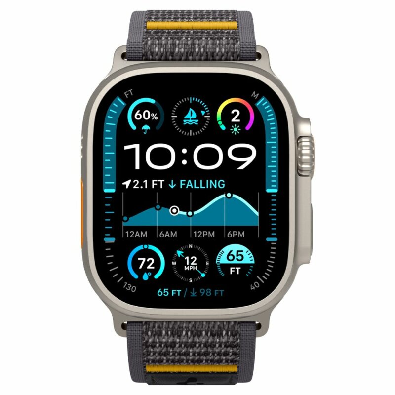 Curea Apple Watch 10 46mm Spigen Athlex Air, gri