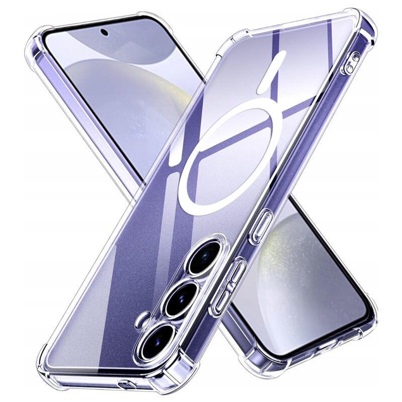 Husa Samsung Galaxy S24 Plus Techsuit Shockproof Clear Silicone MagSafe, transparenta