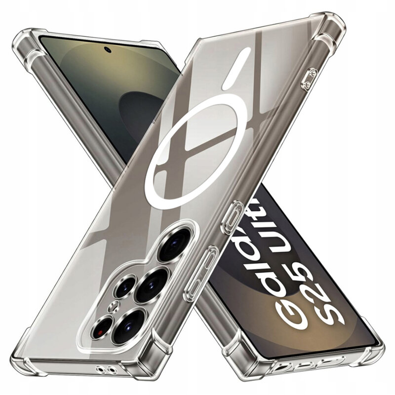 Husa Samsung Galaxy S25 Ultra Techsuit Shockproof Clear Silicone MagSafe, transparenta