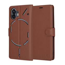Husa Nothing Phone (2) Techsuit Leather Folio, maro