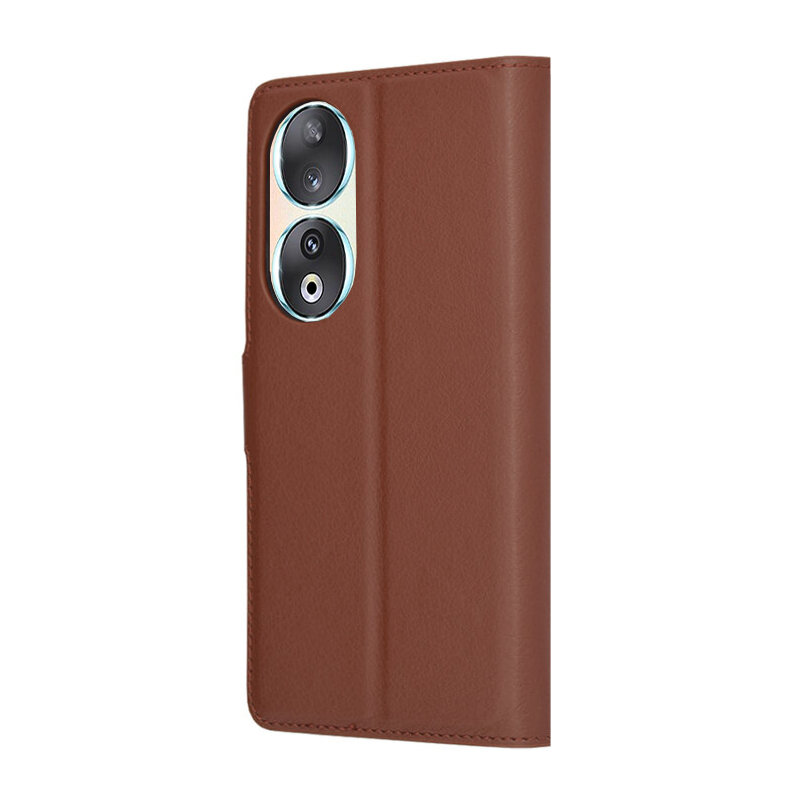 Husa Honor 90 Techsuit Leather Folio, maro