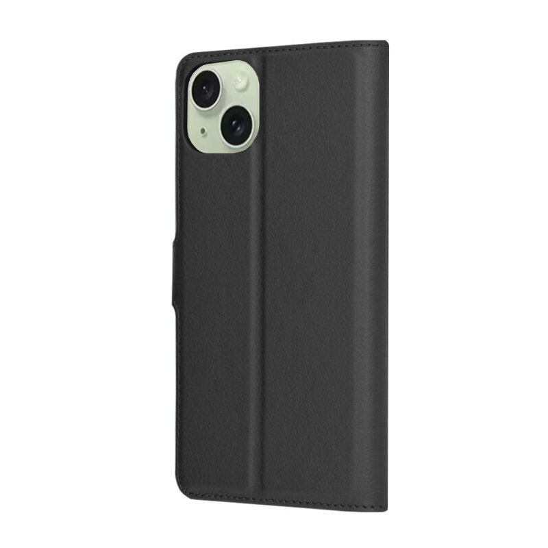 Husa iPhone 15 Plus Techsuit Leather Folio, negru
