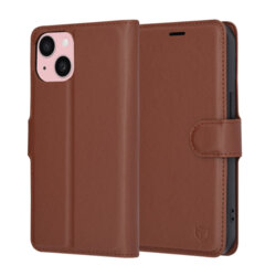 Husa iPhone 15 Techsuit Leather Folio, maro