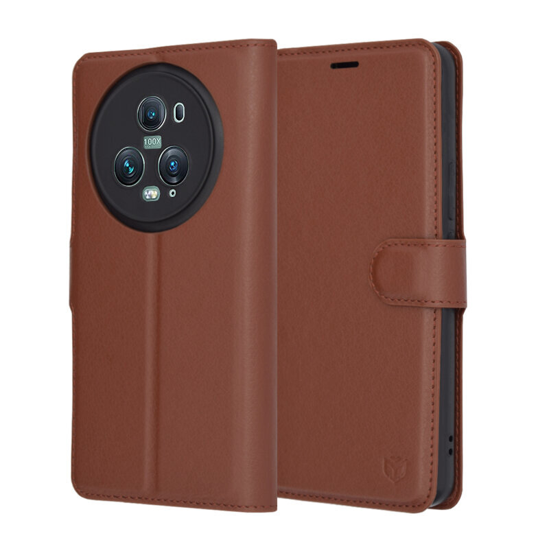 Husa Honor Magic5 Pro Techsuit Leather Folio, maro