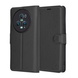 Husa Honor Magic5 Pro Techsuit Leather Folio, negru