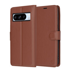 Husa Google Pixel 8 Pro Techsuit Leather Folio, maro