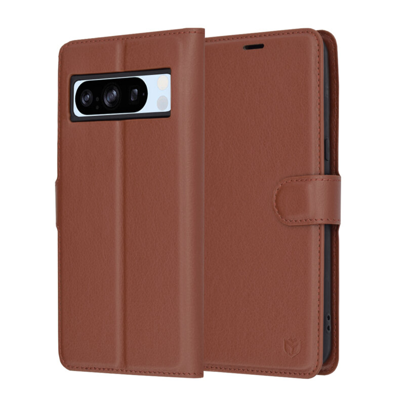 Husa Google Pixel 8 Pro Techsuit Leather Folio, maro