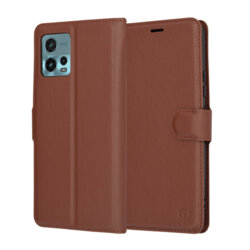 Husa Motorola Moto G72 Techsuit Leather Folio, maro