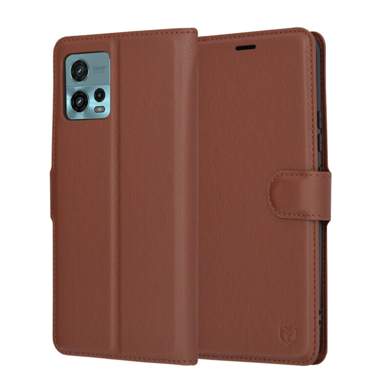 Husa Motorola Moto G72 Techsuit Leather Folio, maro