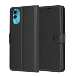 Husa Motorola Moto E22s Techsuit Leather Folio, negru