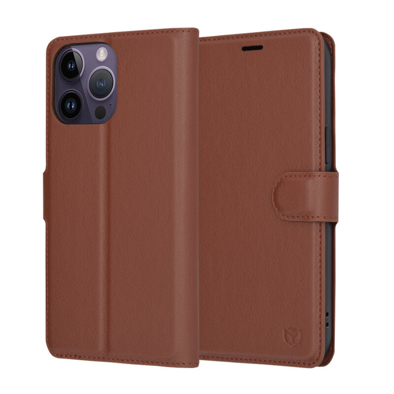 Husa iPhone 14 Pro Max Techsuit Leather Folio, maro