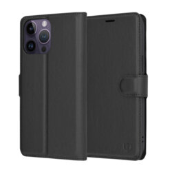 Husa iPhone 14 Pro Max Techsuit Leather Folio, negru