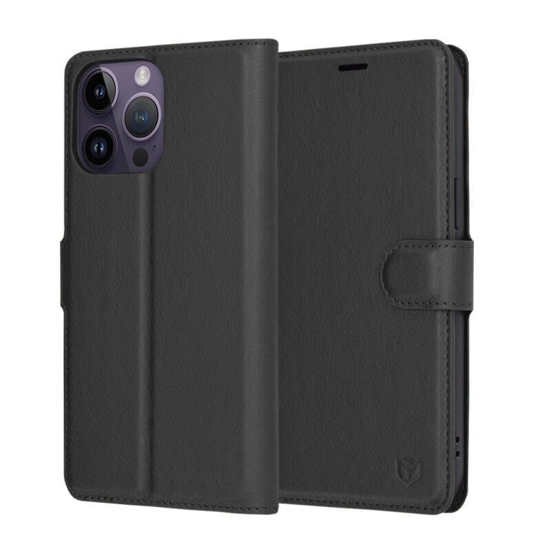 Husa iPhone 14 Pro Max Techsuit Leather Folio, negru