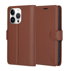 Husa iPhone 14 Pro Techsuit Leather Folio, maro