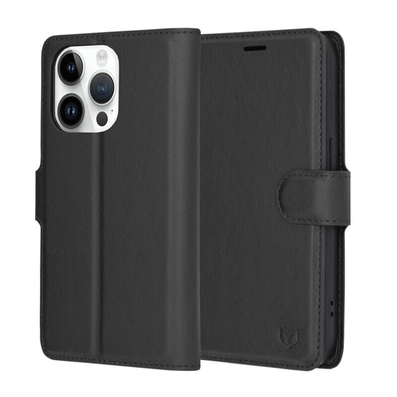 Husa iPhone 14 Pro Techsuit Leather Folio, negru