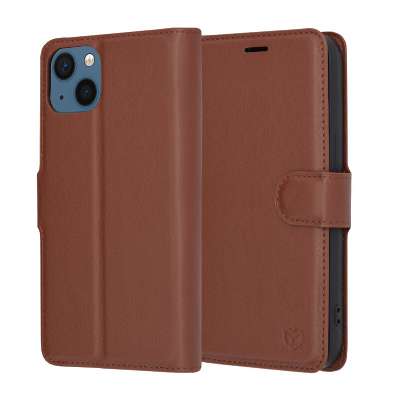 Husa iPhone 13 Techsuit Leather Folio, maro
