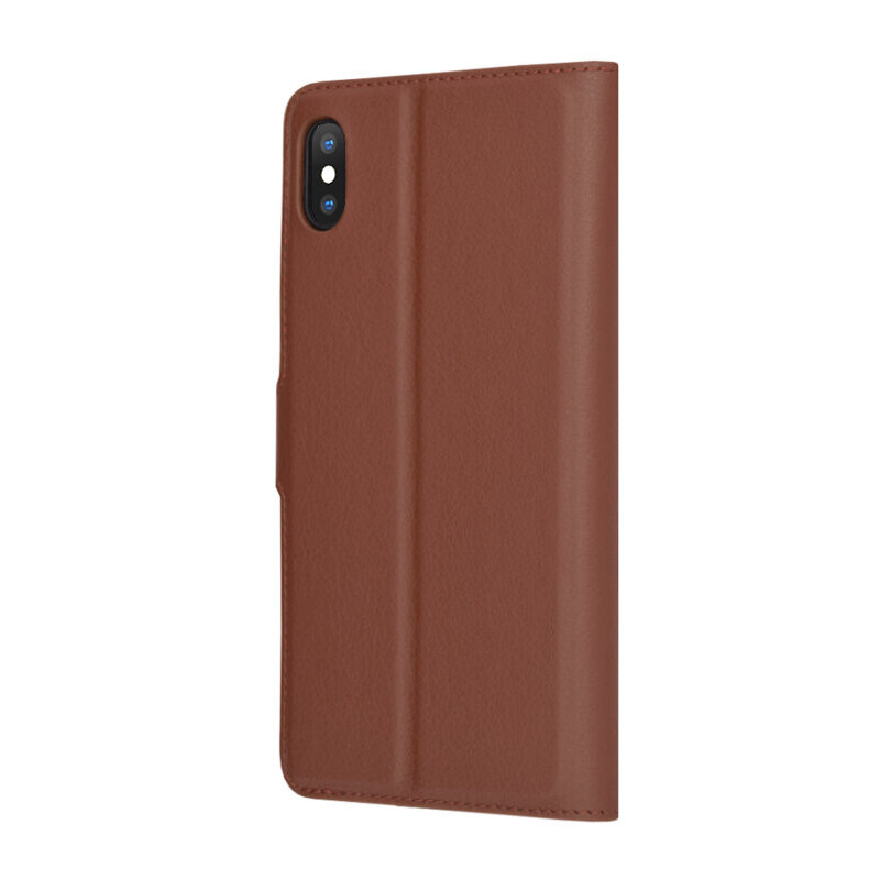 Husa iPhone XS Max Techsuit Leather Folio, maro