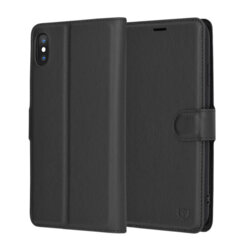 Husa iPhone XS Max Techsuit Leather Folio, negru