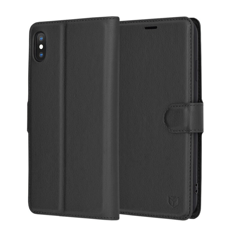 Husa iPhone XS Max Techsuit Leather Folio, negru