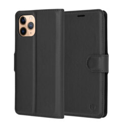 Husa iPhone 11 Pro Techsuit Leather Folio, negru
