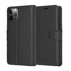 Husa iPhone 12 Pro Techsuit Leather Folio, negru