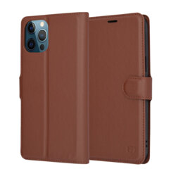 Husa iPhone 12 Pro Max Techsuit Leather Folio, maro