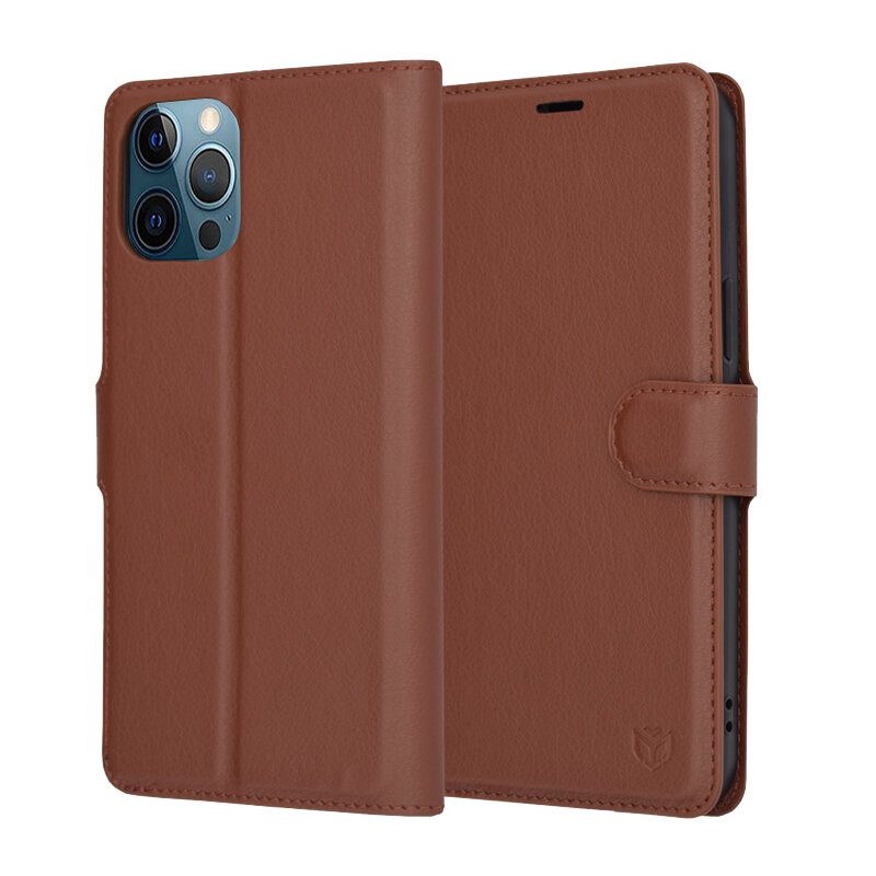 Husa iPhone 12 Pro Max Techsuit Leather Folio, maro