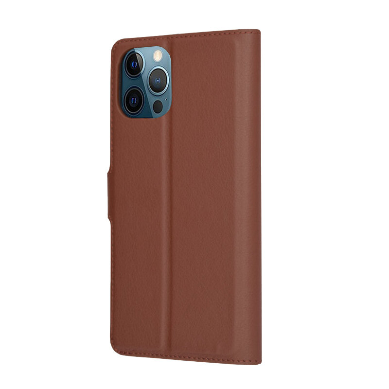 Husa iPhone 12 Pro Max Techsuit Leather Folio, maro