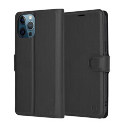 Husa iPhone 12 Pro Max Techsuit Leather Folio, negru