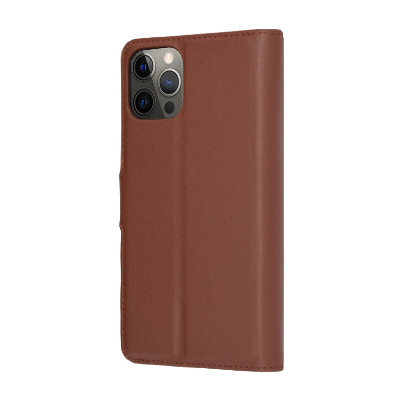 Husa iPhone 12 Techsuit Leather Folio, maro