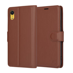 Husa iPhone XR Techsuit Leather Folio, maro